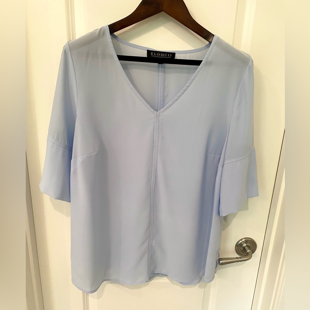 Eloquii Women's Light Blue Top Size 14